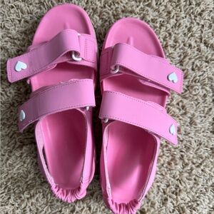 STONEY CLOVER LANE x Target Pink Sandals with Wide Straps and Hearts